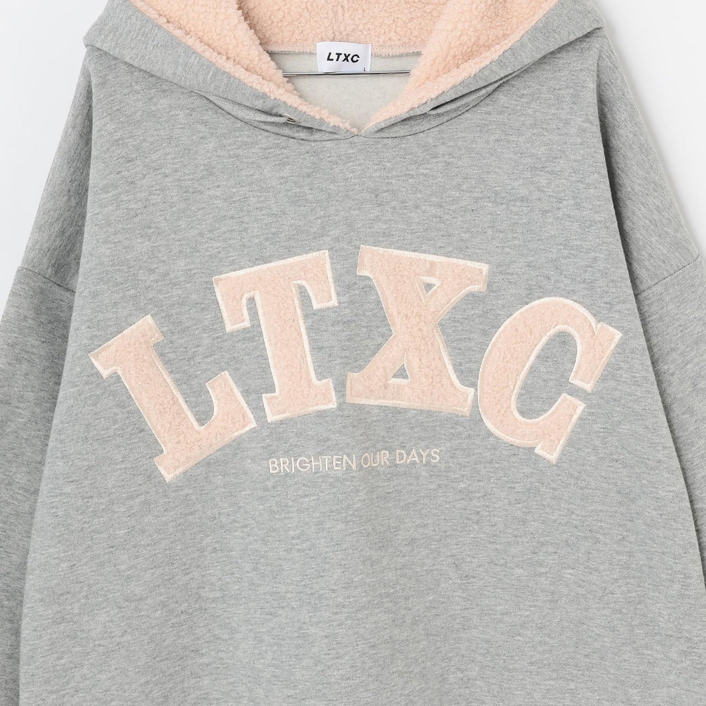 【LTXC】【100%純棉】加絨羊羔絨標誌連帽衛衣