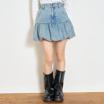 【LTXC】牛仔燈籠裙
