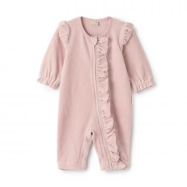 拼色前荷葉邊連體衣