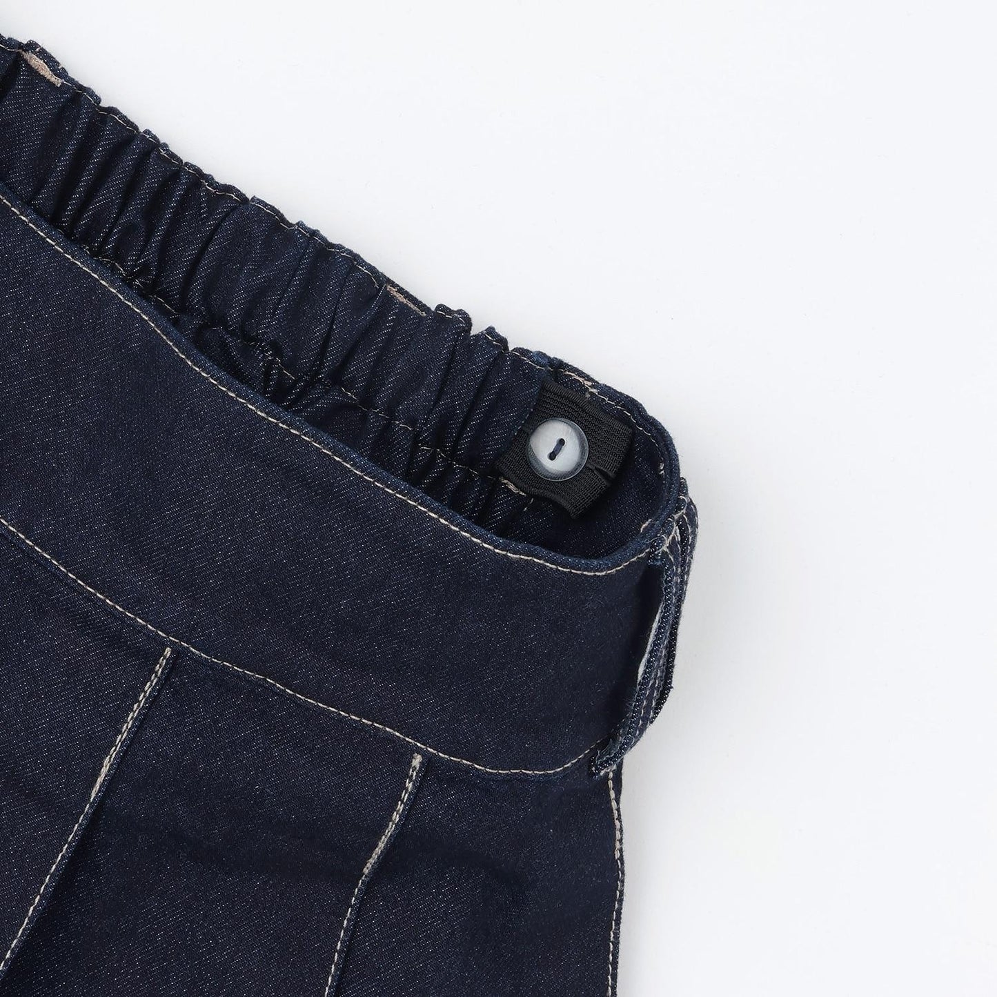 美腿顯瘦帶腰帶牛仔百褶裙