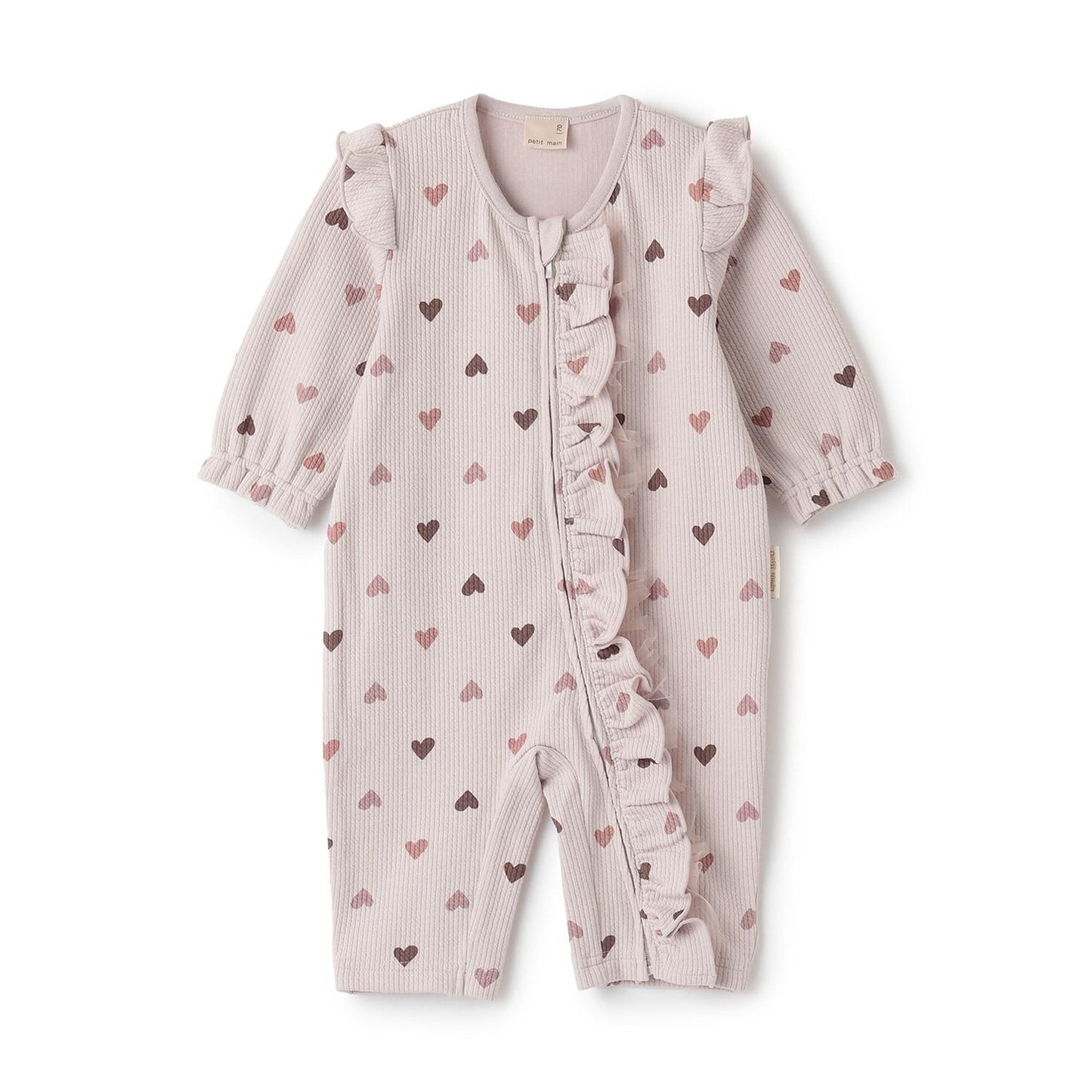 拼色前荷葉邊連體衣