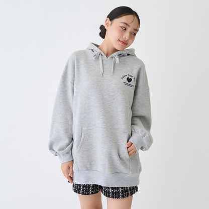 【LTXC】【純棉100%】背部字母印花長款連帽衛衣