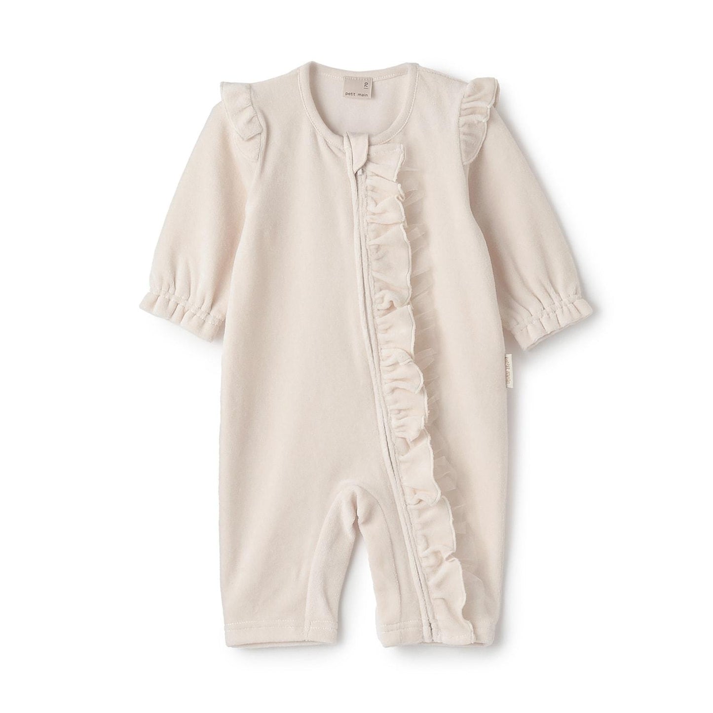 拼色前荷葉邊連體衣