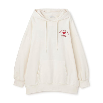 【LTXC】【純棉100%】背部字母印花長款連帽衛衣