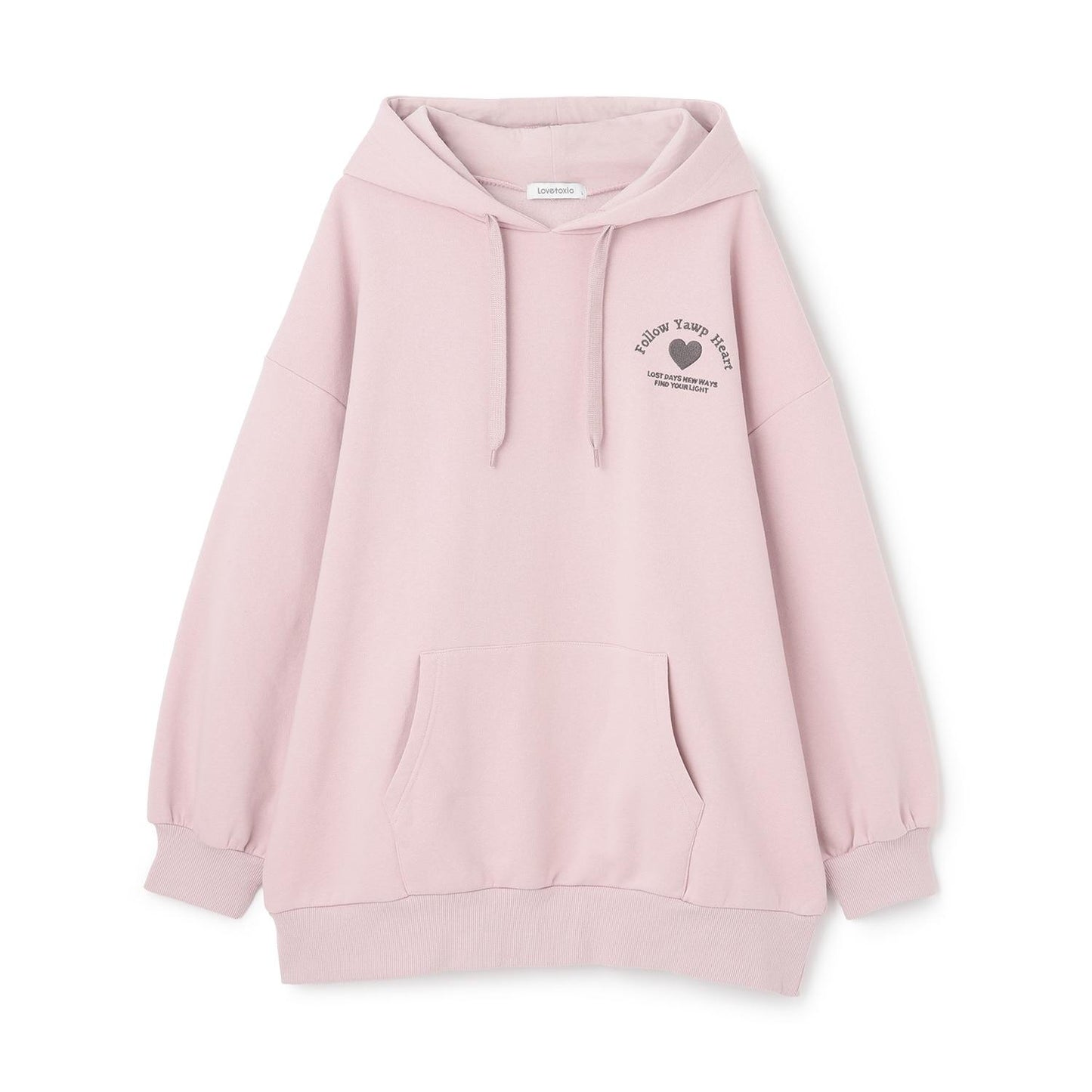 【LTXC】【純棉100%】背部字母印花長款連帽衛衣