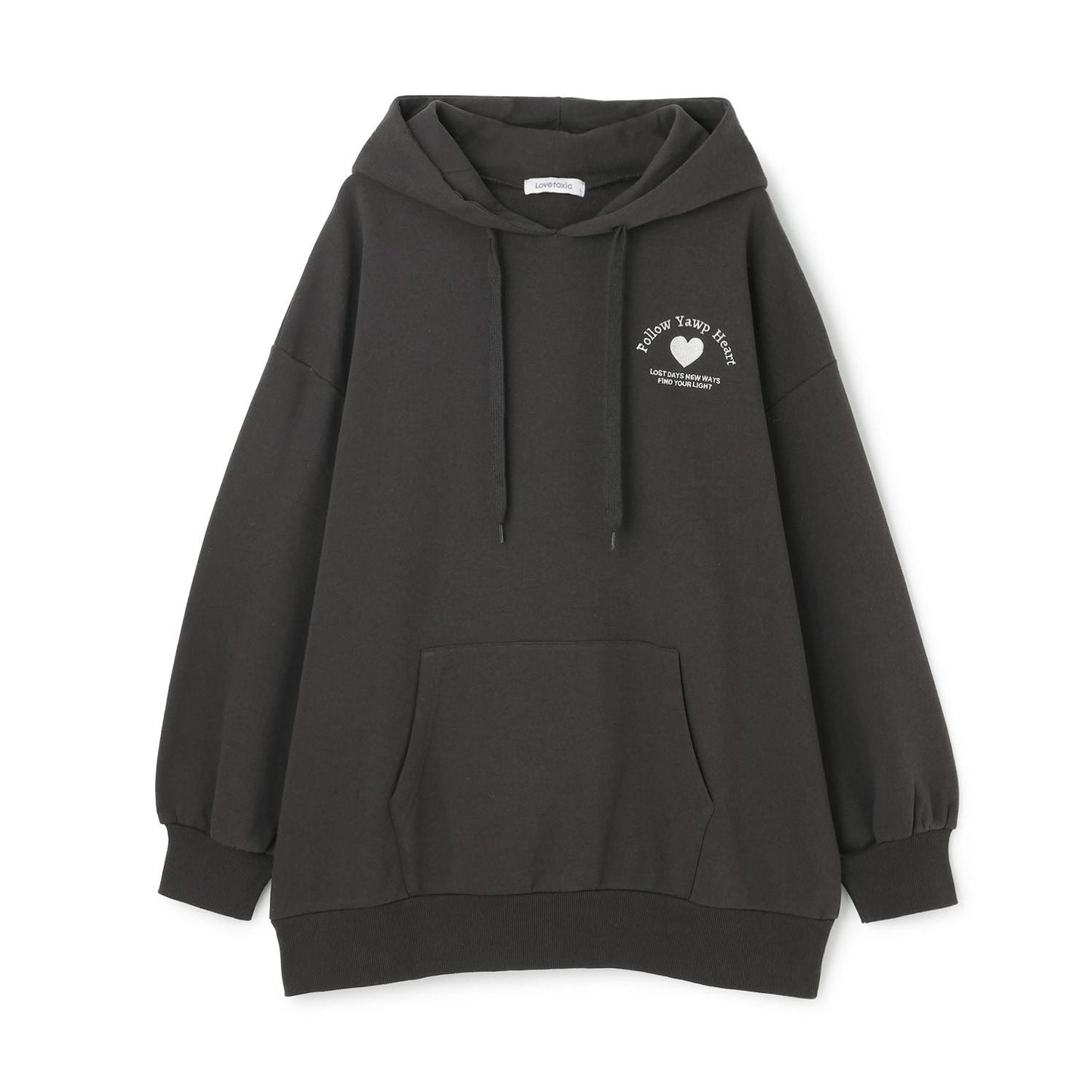 【LTXC】【純棉100%】背部字母印花長款連帽衛衣