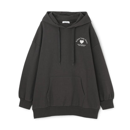 【LTXC】【純棉100%】背部字母印花長款連帽衛衣