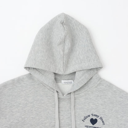 【LTXC】【純棉100%】背部字母印花長款連帽衛衣