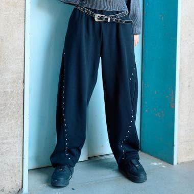 【LTXC】【起毛】鉚釘曲線衛褲