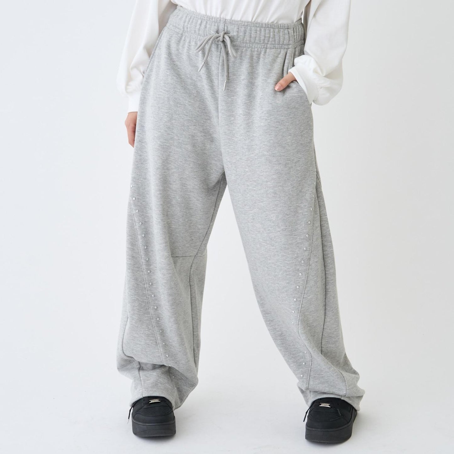 【LTXC】【起毛】鉚釘曲線衛褲