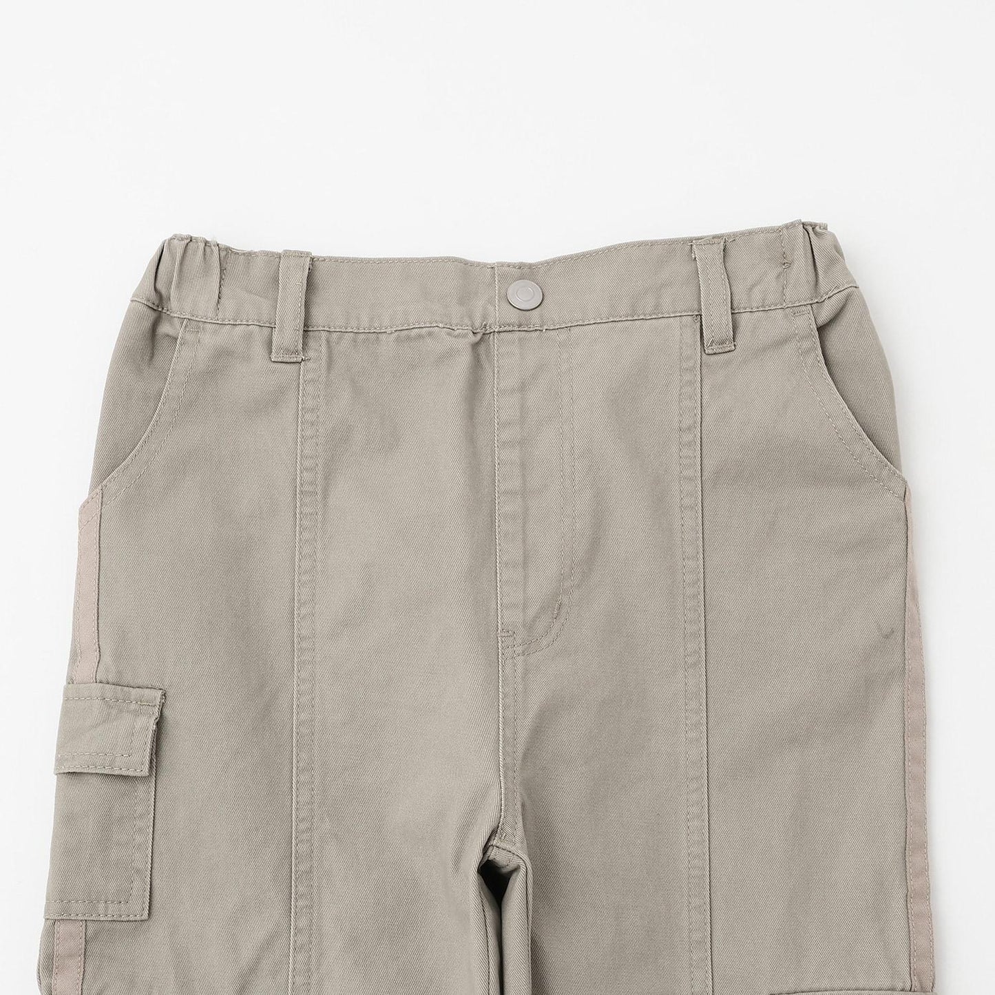 【trois lapins】側邊條紋工裝褲