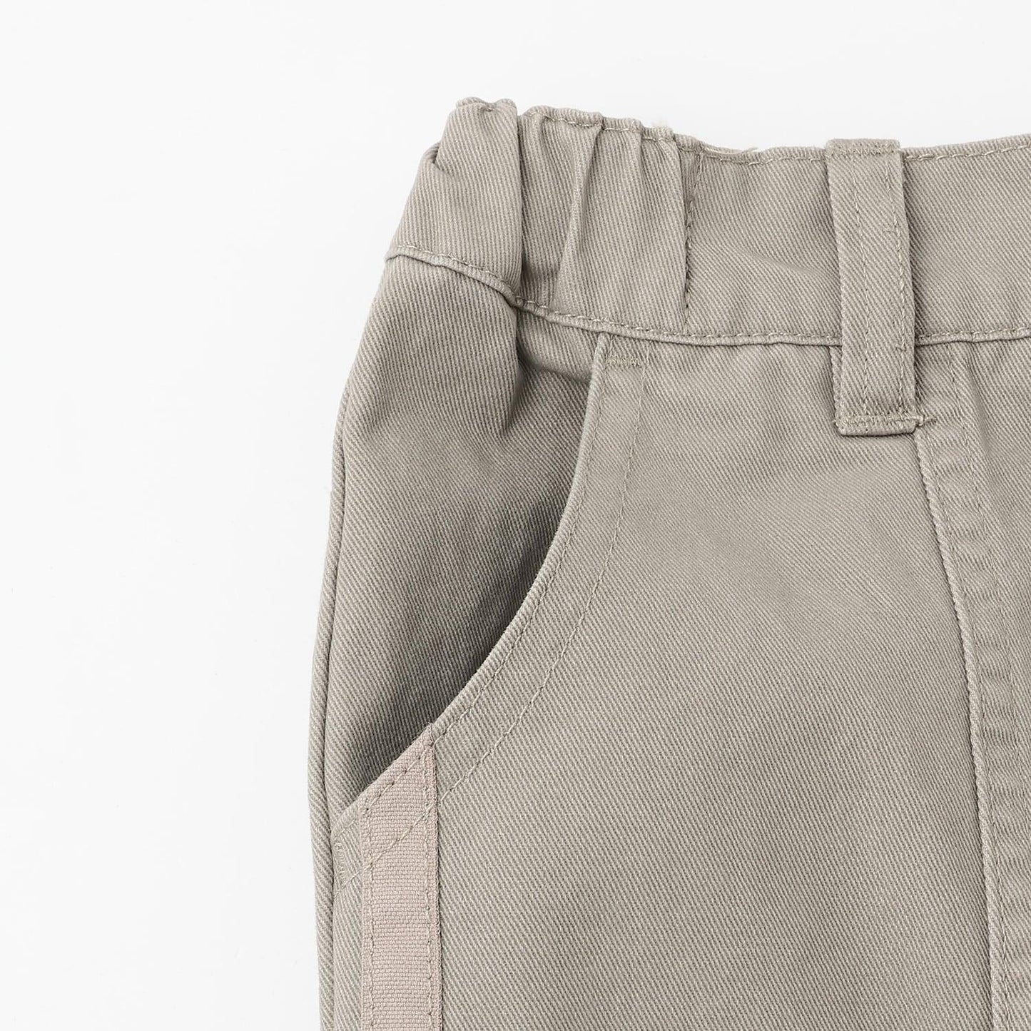 【trois lapins】側邊條紋工裝褲