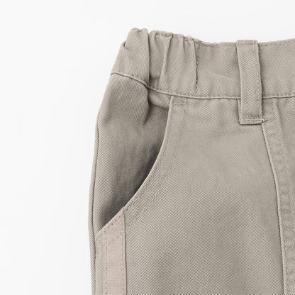 【trois lapins】側邊條紋工裝褲