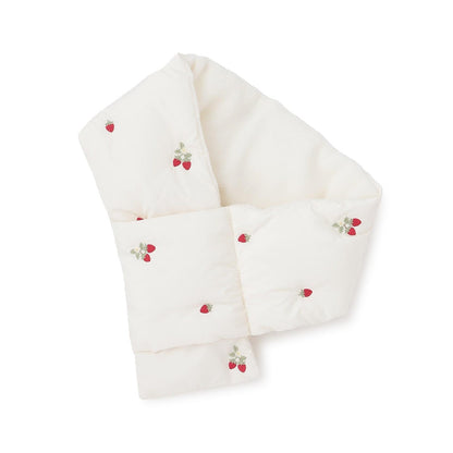 拼色刺繡加棉圍巾