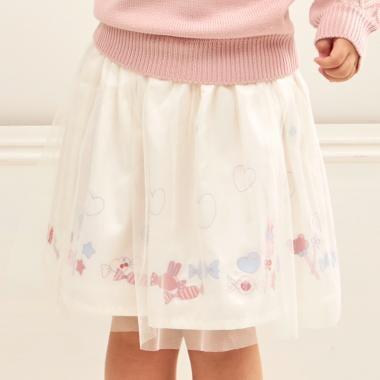 mimi醬刺繡網紗裙