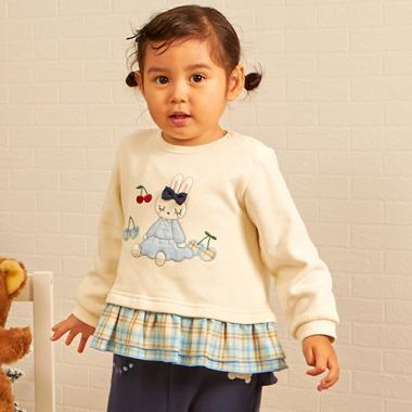 mimi醬貼布繡先染格子×衛衣布衛衣