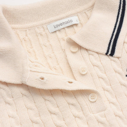 修身顯瘦針織翻領連衣裙