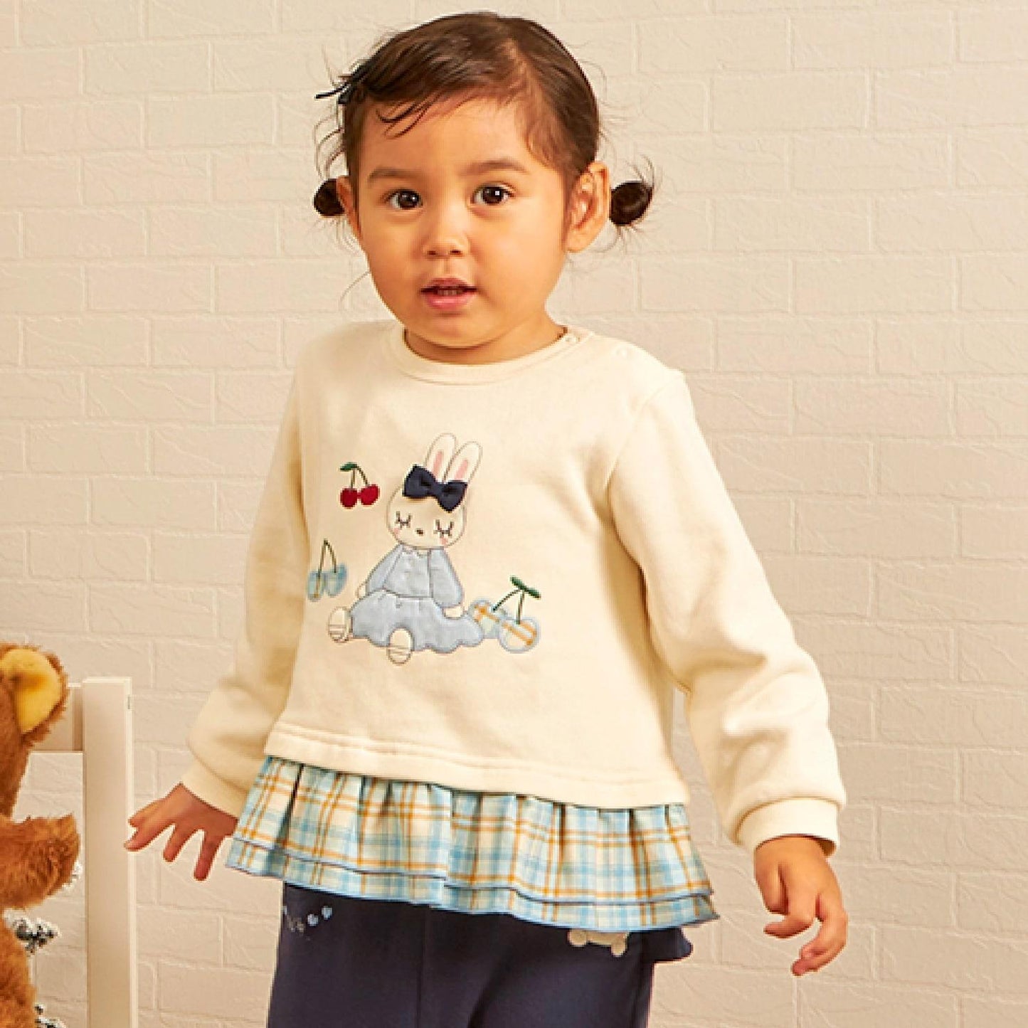 mimi醬貼布繡先染格子×衛衣布衛衣