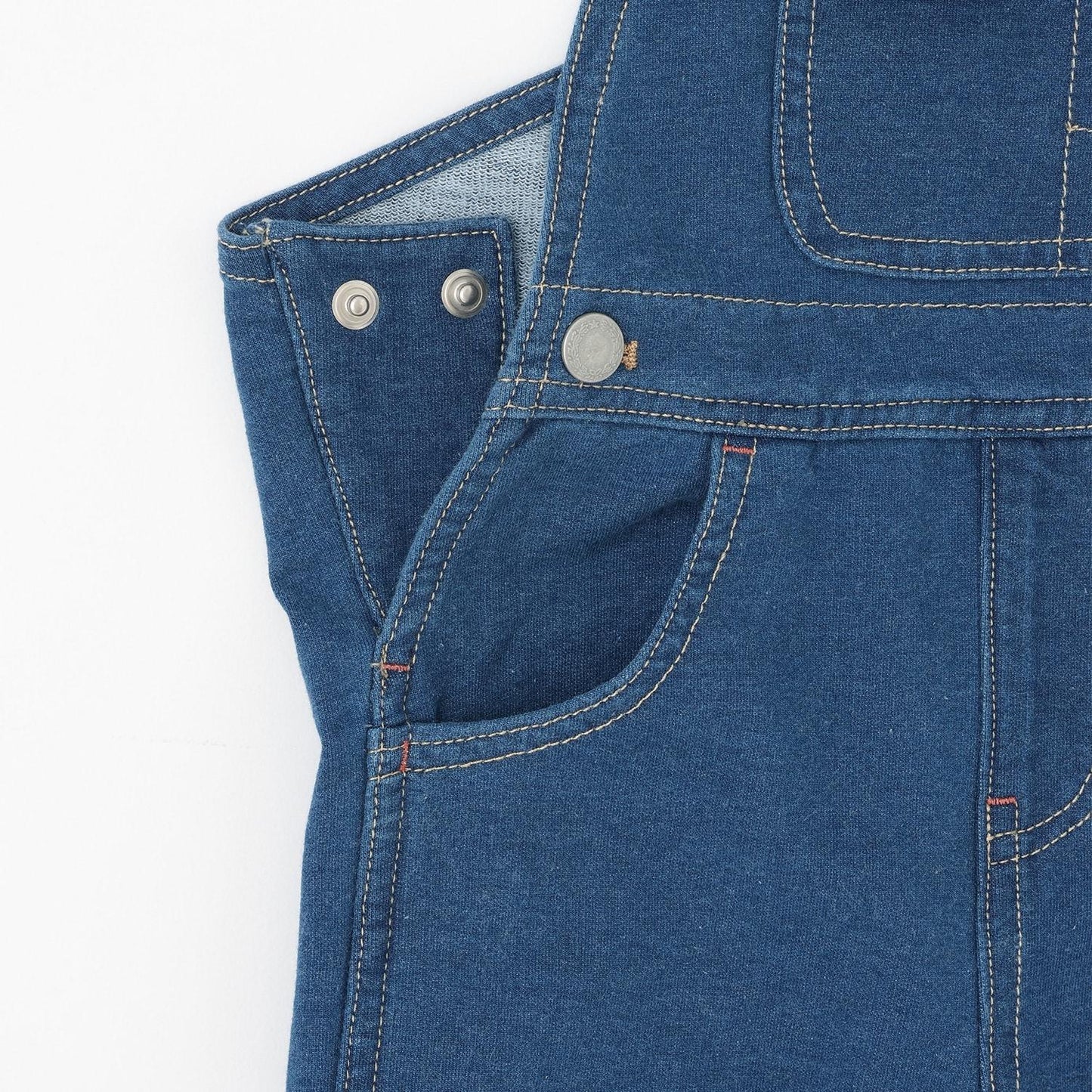 針織牛仔揹帶褲