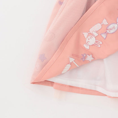 mimi醬刺繡網紗裙