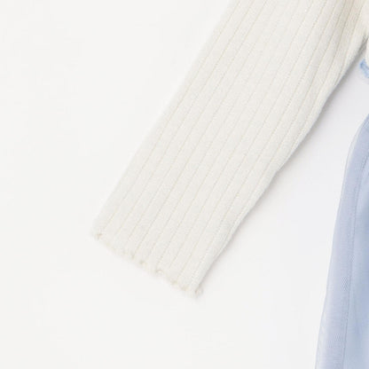 mimi醬刺繡亮絲羅紋拼接網紗連衣裙