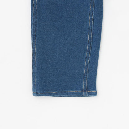 針織牛仔揹帶褲