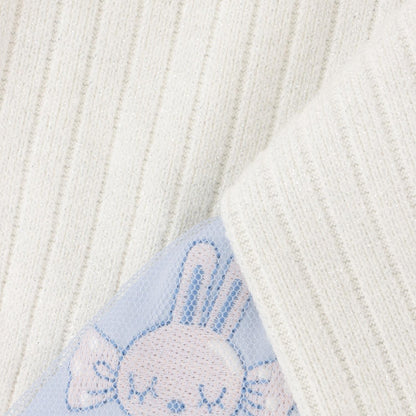 mimi醬刺繡亮絲羅紋拼接網紗連衣裙