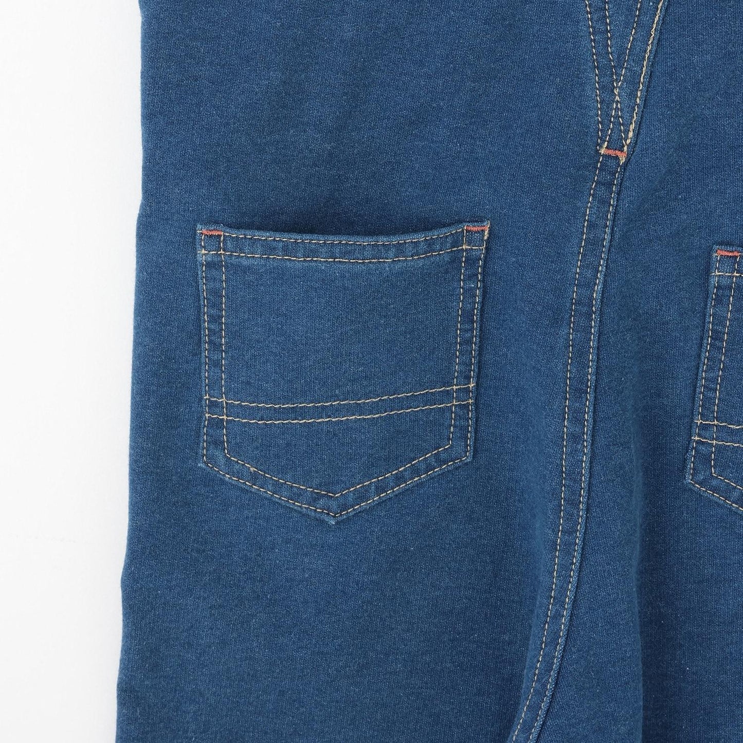 針織牛仔揹帶褲