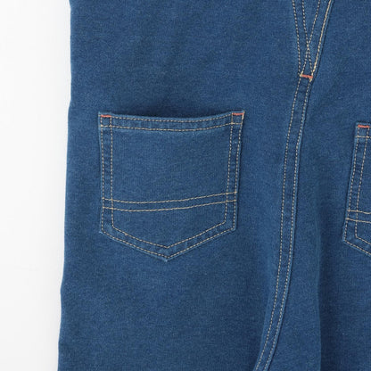 針織牛仔揹帶褲