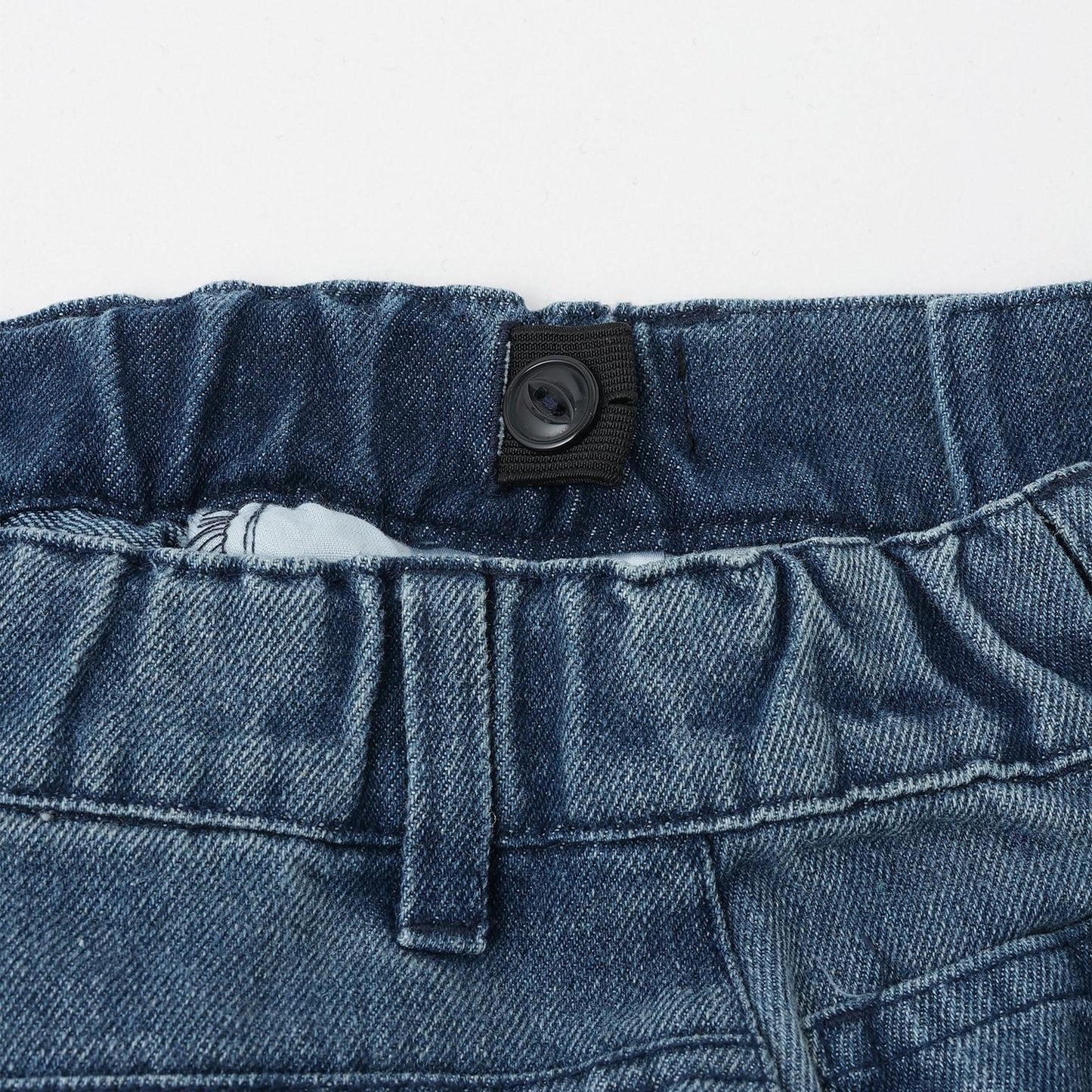 愛心圖案水洗牛仔褲