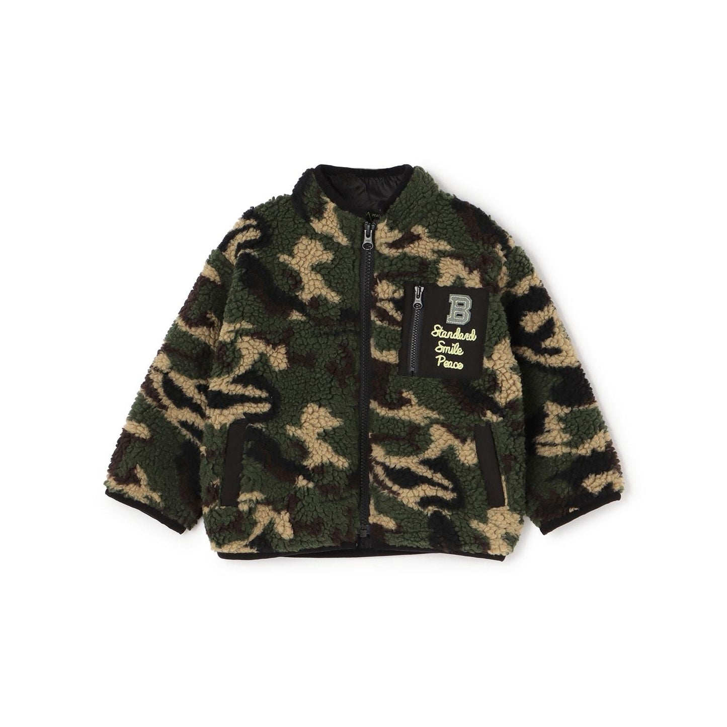 迷彩印花羊羔絨夾克
