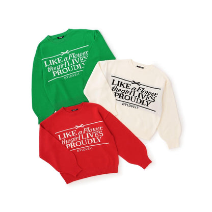 拼接標誌針織衫