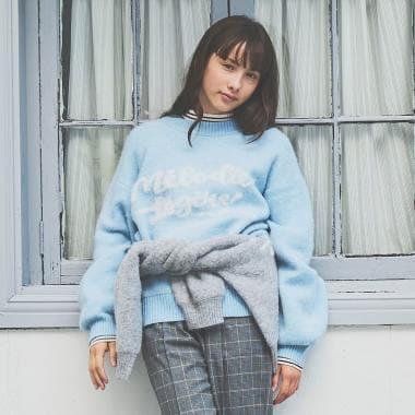 【130cm可選】Logo提花針織套頭衫