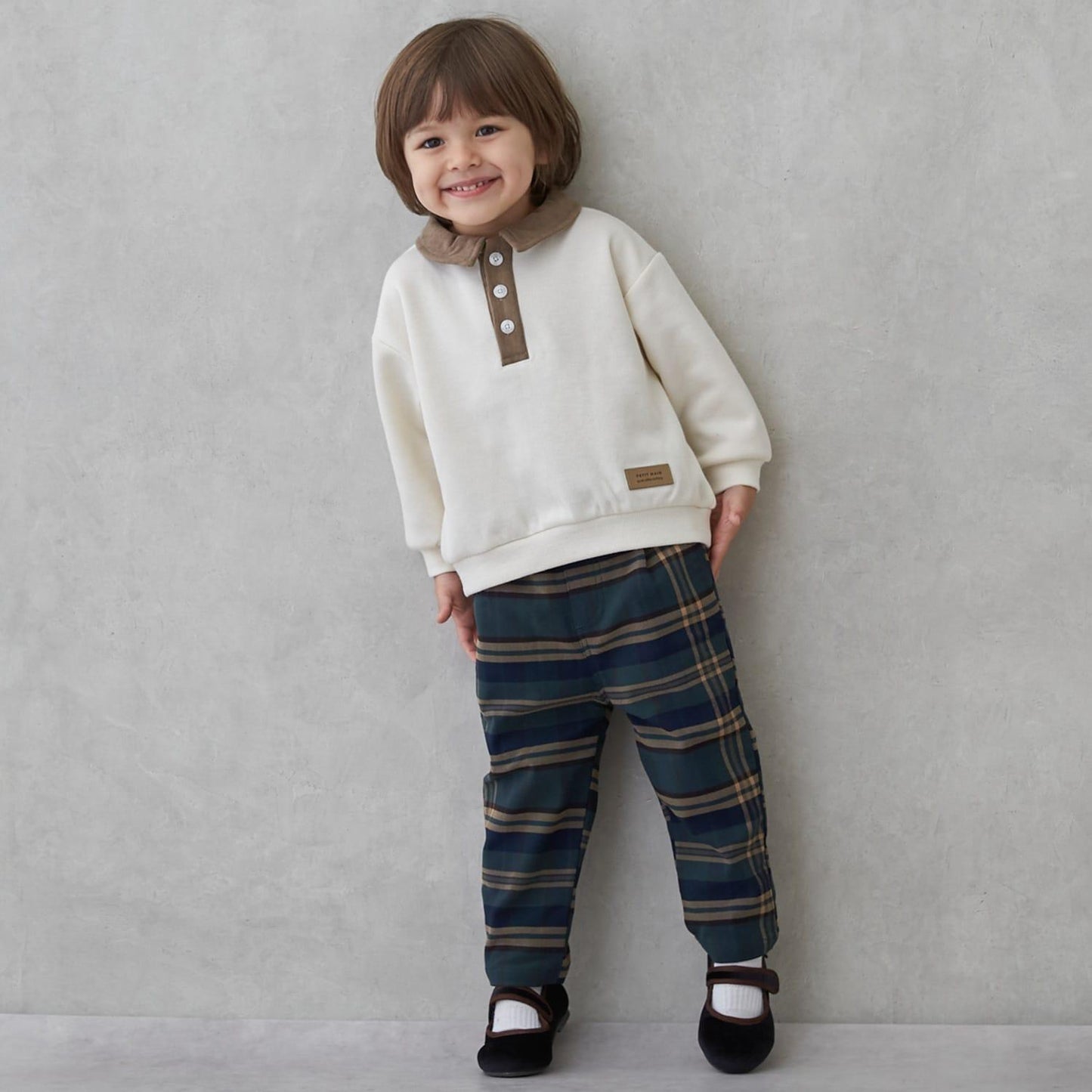 拼色帶領加絨衛衣