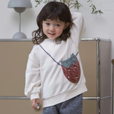 【加絨】草莓斜挎包衛衣