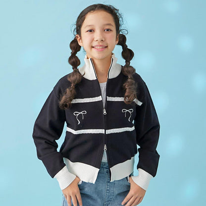 【trois lapins】雙拉鍊針織開衫