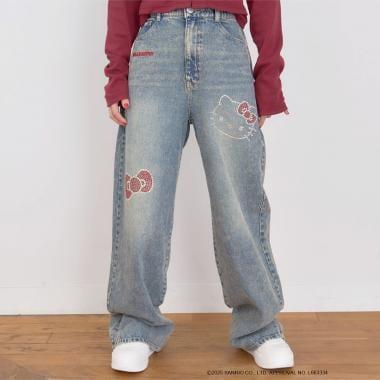 【三麗鷗角色】牛仔寬腿褲