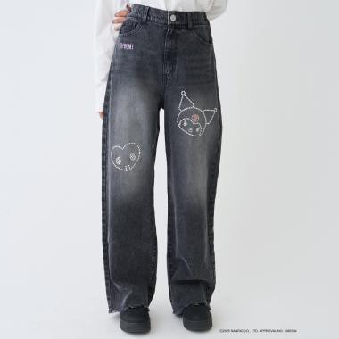 【三麗鷗角色】牛仔寬腿褲