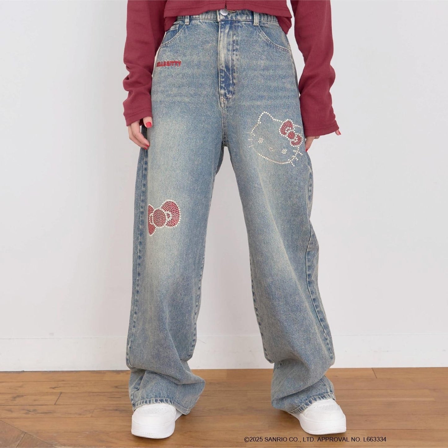 【三麗鷗角色】牛仔寬腿褲