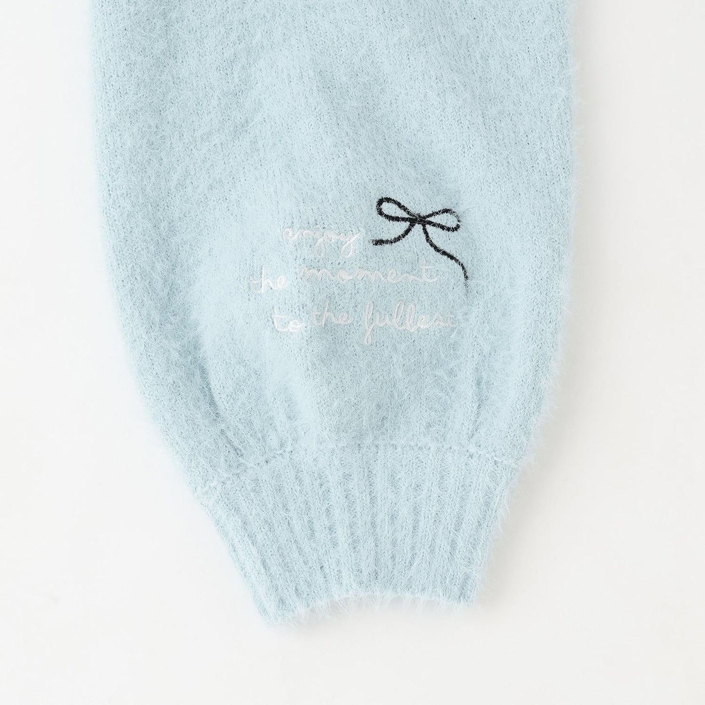 【trois lapins】長毛針織V領開衫