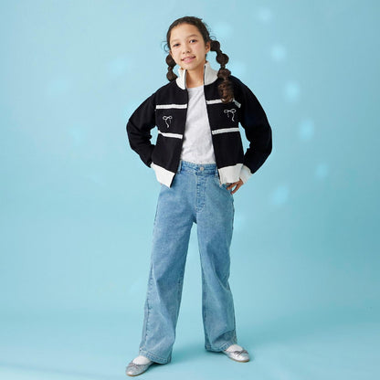 【trois lapins】雙拉鍊針織開衫