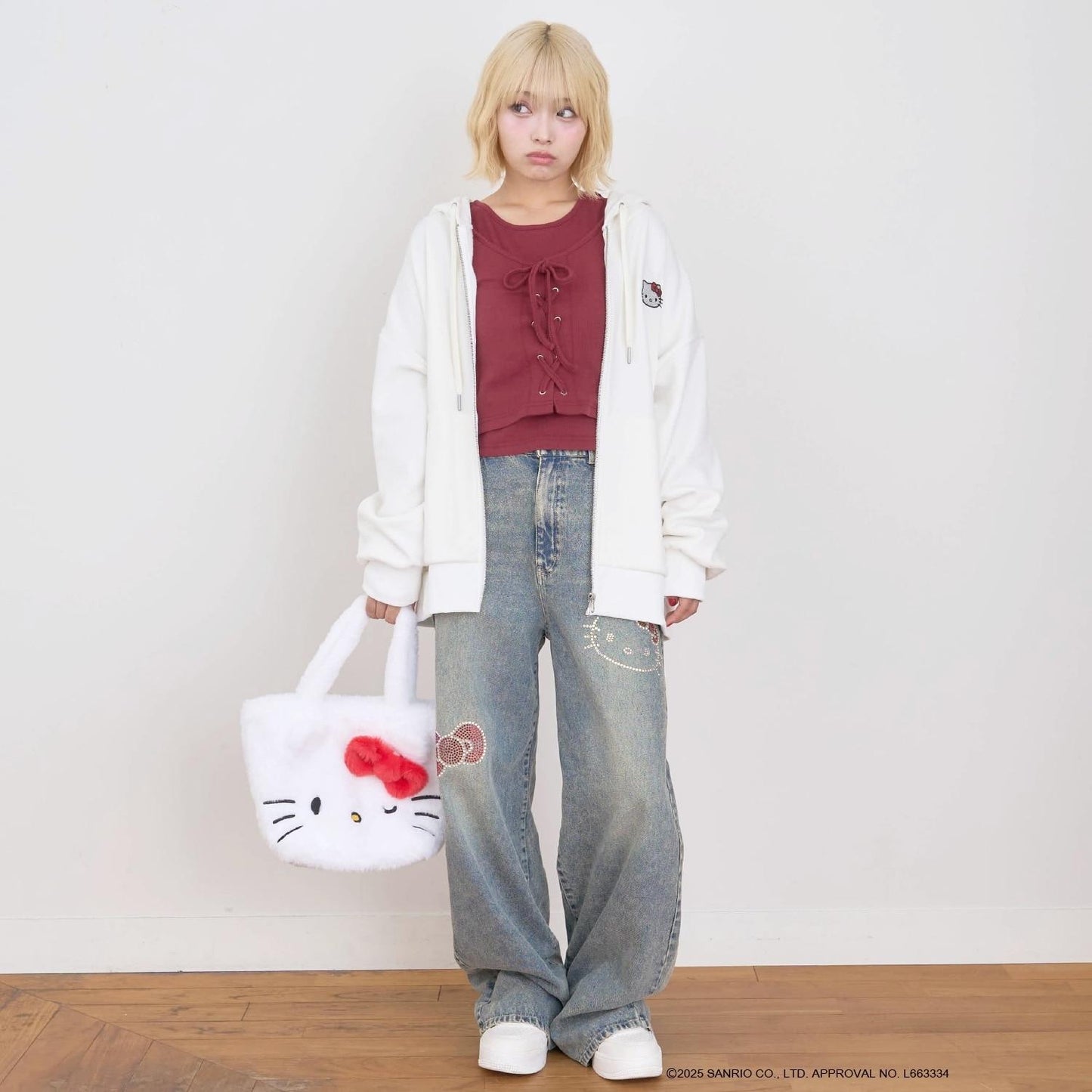 【三麗鷗角色】牛仔寬腿褲