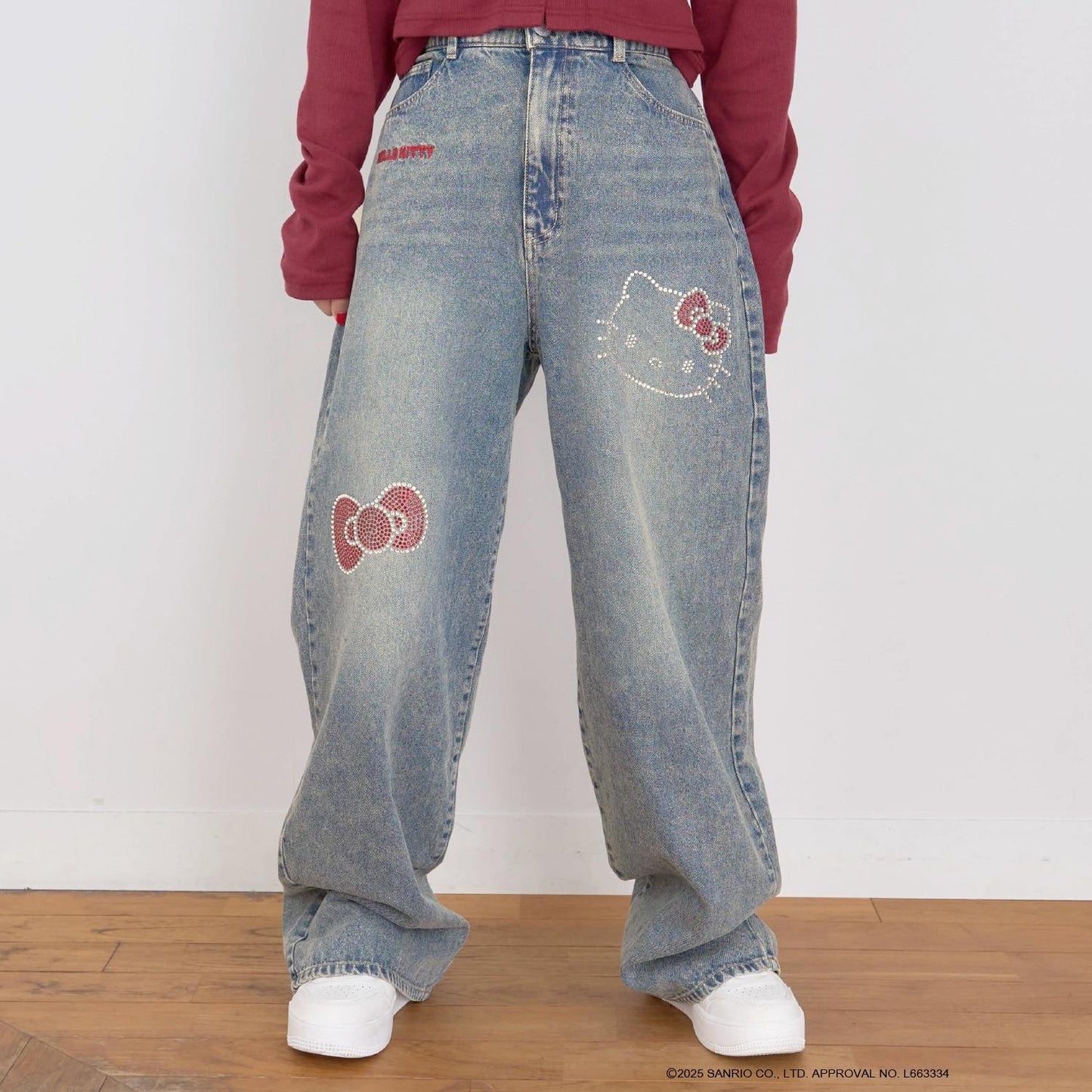 【三麗鷗角色】牛仔寬腿褲