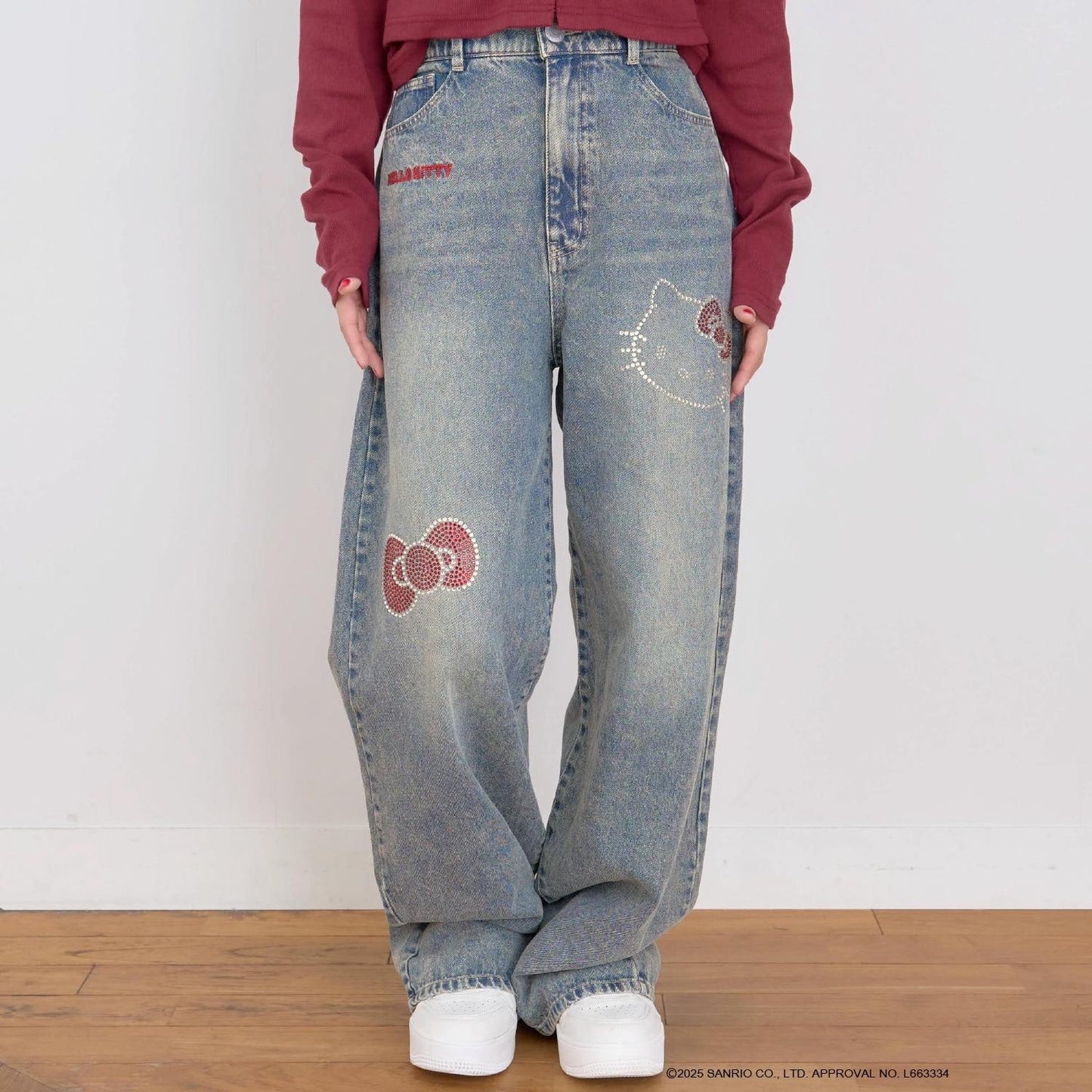 【三麗鷗角色】牛仔寬腿褲