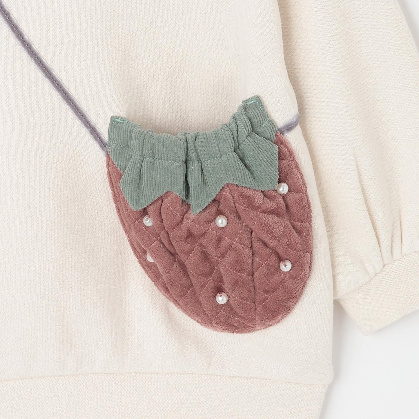 【加絨】草莓斜挎包衛衣