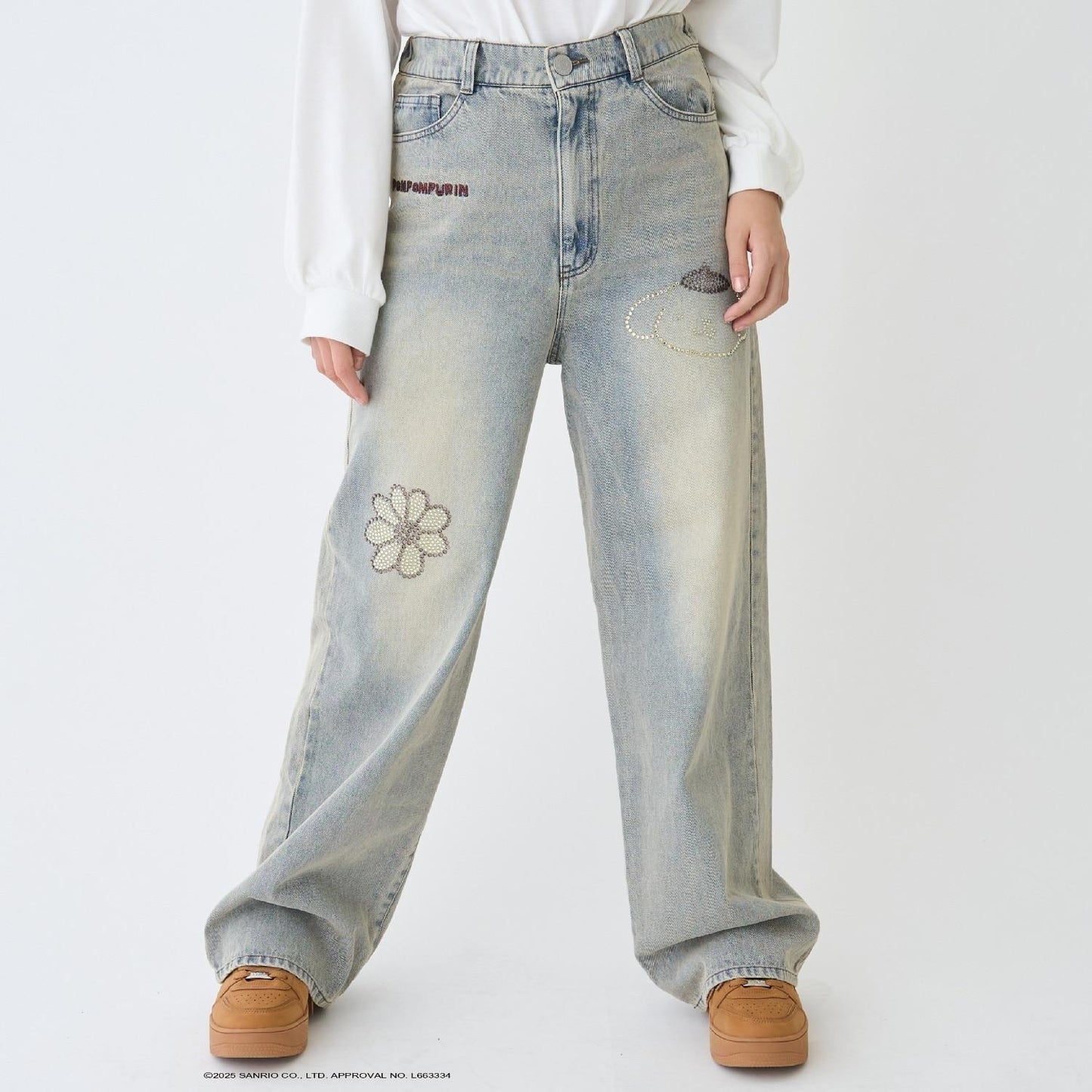 【三麗鷗角色】牛仔寬腿褲