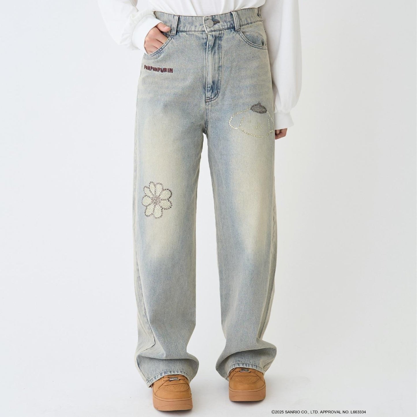 【三麗鷗角色】牛仔寬腿褲