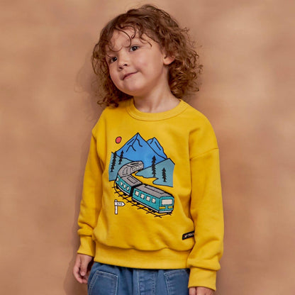 電車毛圈刺繡衛衣【吸溼發熱】