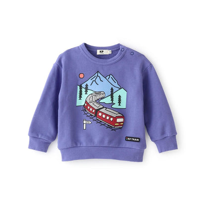 電車毛圈刺繡衛衣【吸溼發熱】