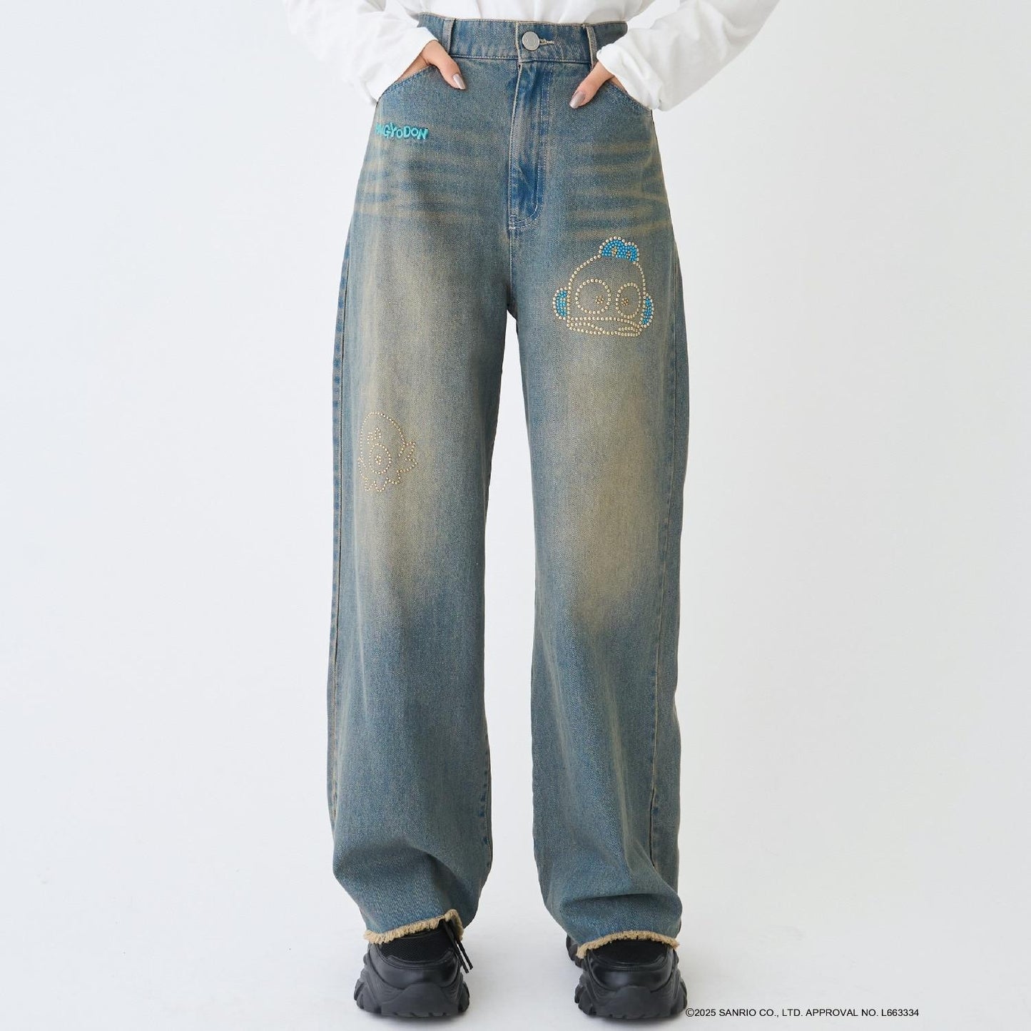 【三麗鷗角色】牛仔寬腿褲